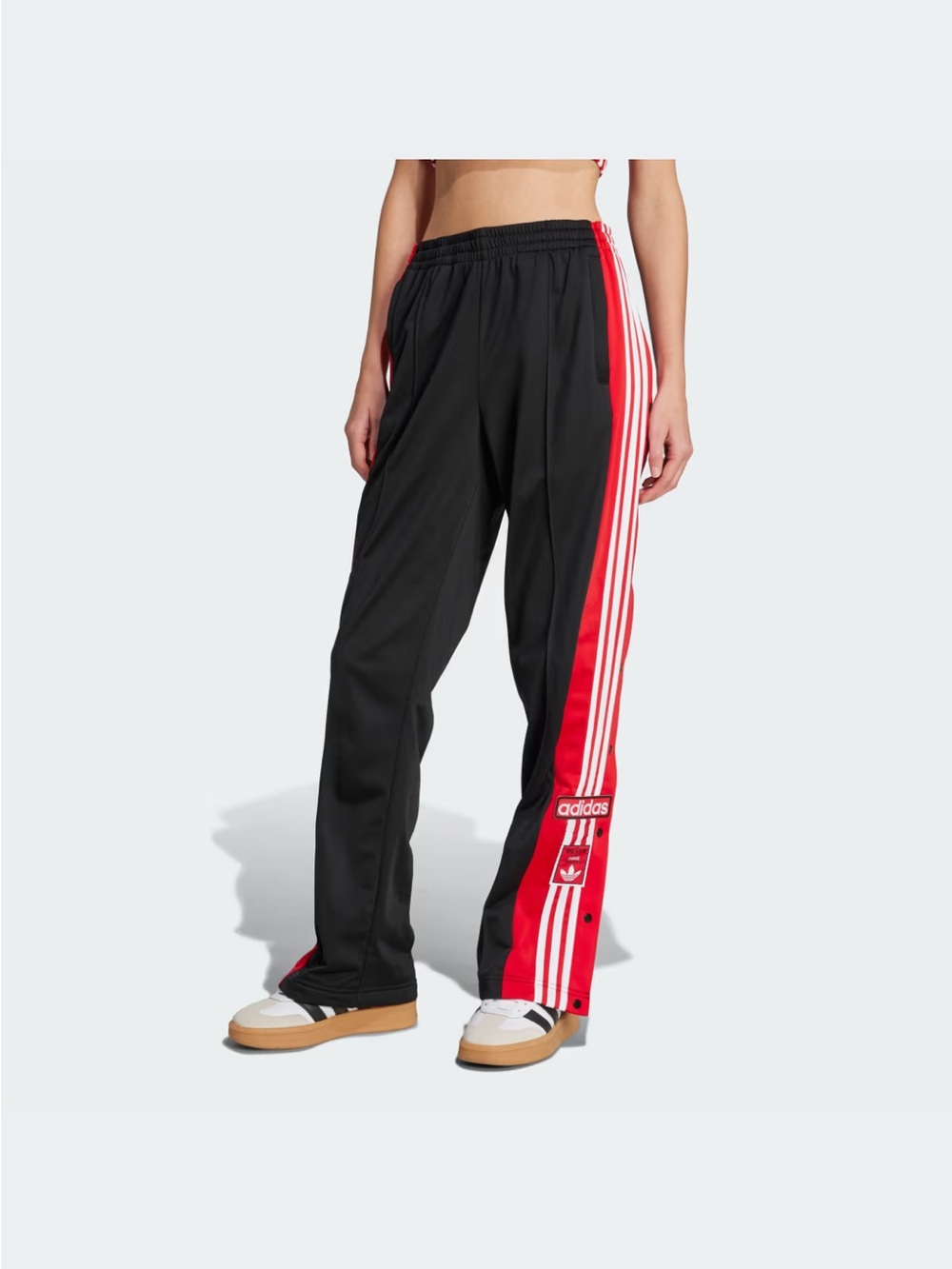 adidas Adibreak Women’s Track Pants Black Better Scarlet Red JV8554